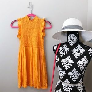 NWT ASOS Petite Mini Orange Frill Dress